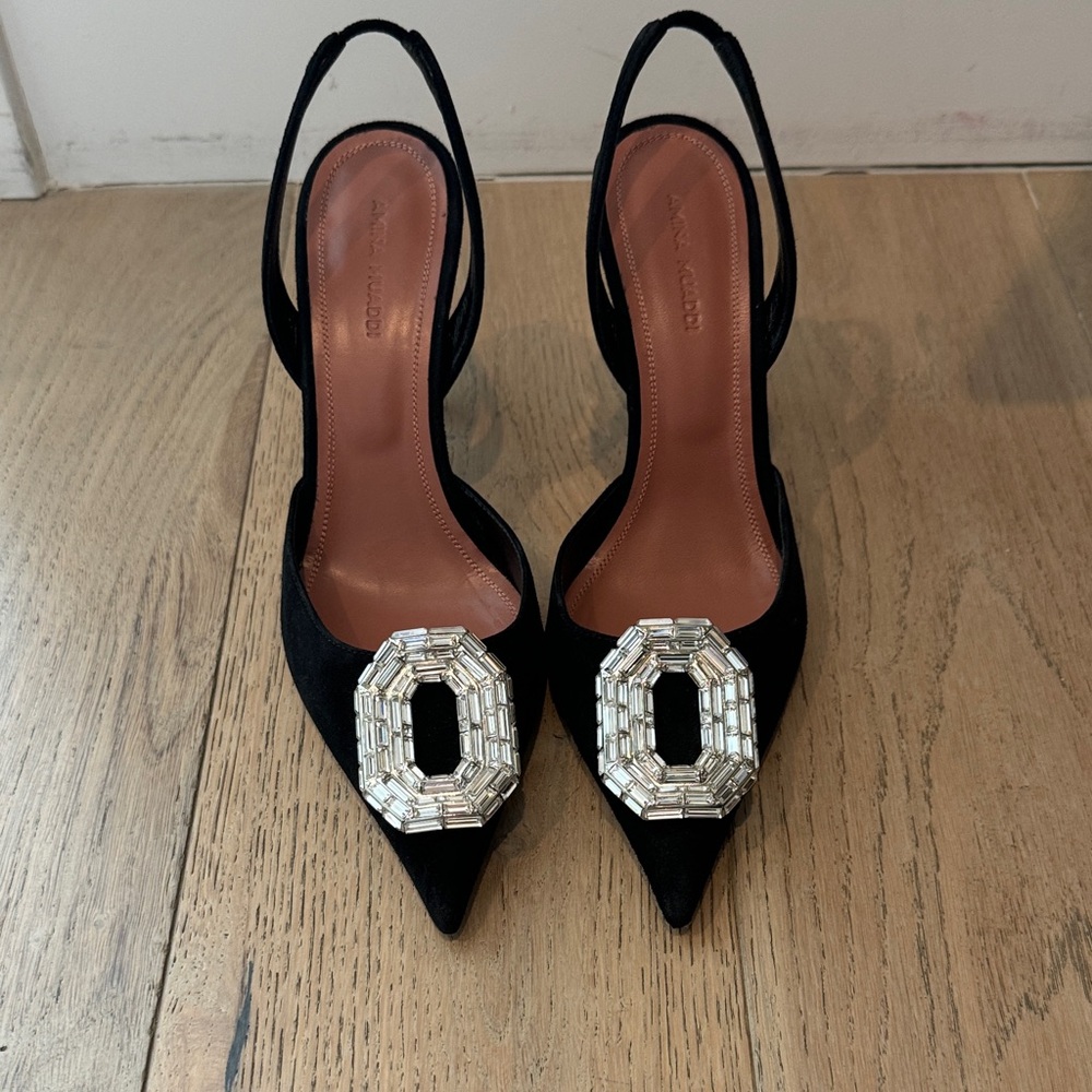 Amina Muaddi Camelia Sling backs